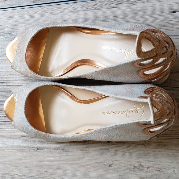 Anthropologie Off-White Peep-toe US07 EU38 - Picture 3 of 6